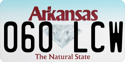 AR license plate 060LCW