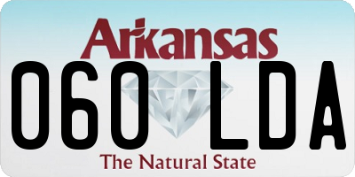 AR license plate 060LDA