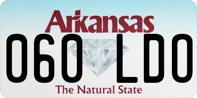 AR license plate 060LDO