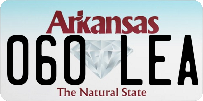 AR license plate 060LEA