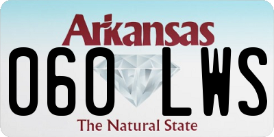 AR license plate 060LWS