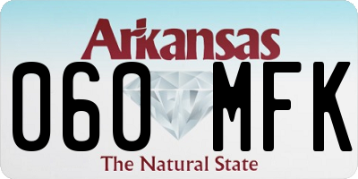 AR license plate 060MFK
