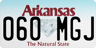 AR license plate 060MGJ