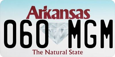 AR license plate 060MGM