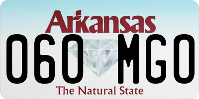 AR license plate 060MGO
