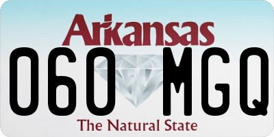 AR license plate 060MGQ