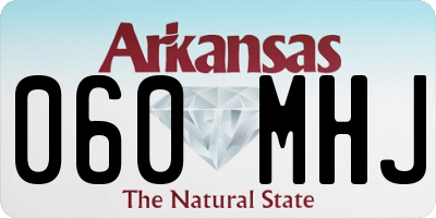AR license plate 060MHJ