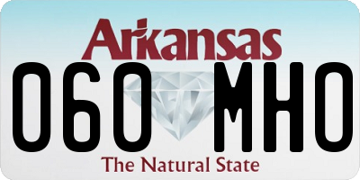 AR license plate 060MHO