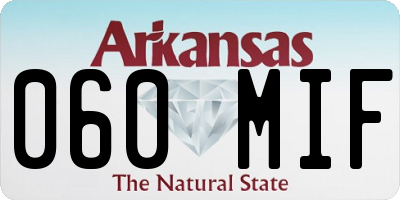 AR license plate 060MIF