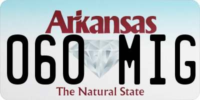 AR license plate 060MIG