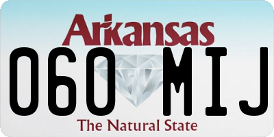 AR license plate 060MIJ