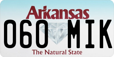AR license plate 060MIK