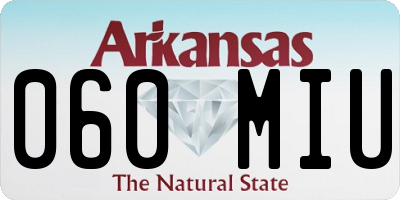AR license plate 060MIU