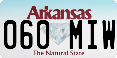 AR license plate 060MIW