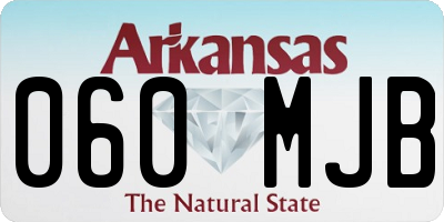AR license plate 060MJB
