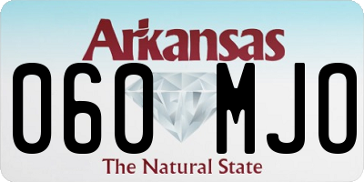 AR license plate 060MJO