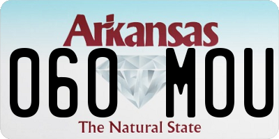 AR license plate 060MOU
