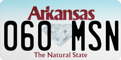 AR license plate 060MSN