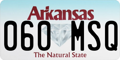 AR license plate 060MSQ