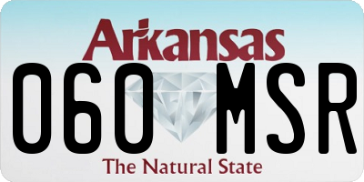 AR license plate 060MSR