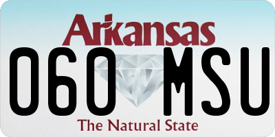 AR license plate 060MSU