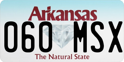 AR license plate 060MSX