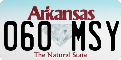 AR license plate 060MSY