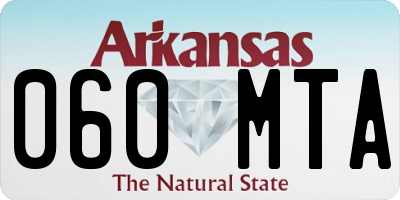 AR license plate 060MTA