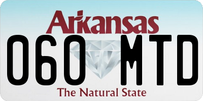 AR license plate 060MTD