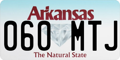 AR license plate 060MTJ