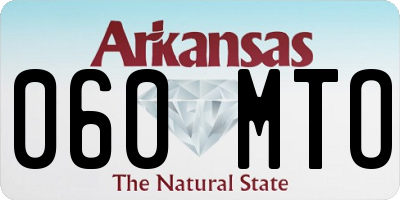 AR license plate 060MTO