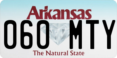 AR license plate 060MTY