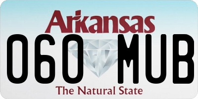AR license plate 060MUB