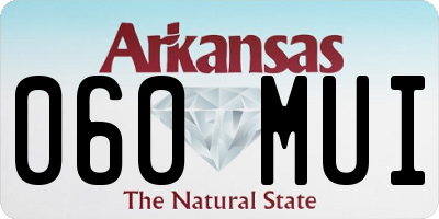 AR license plate 060MUI