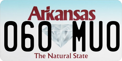 AR license plate 060MUO