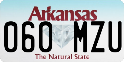 AR license plate 060MZU