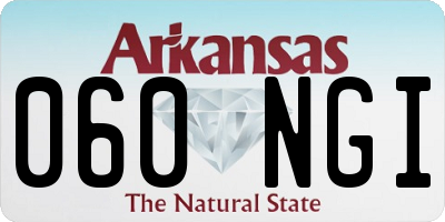 AR license plate 060NGI