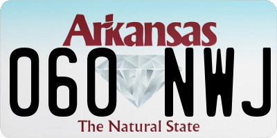 AR license plate 060NWJ