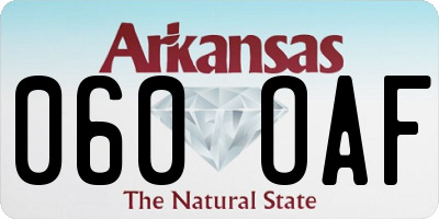 AR license plate 060OAF
