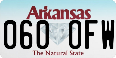 AR license plate 060OFW