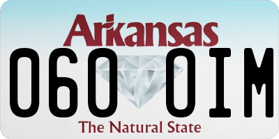 AR license plate 060OIM