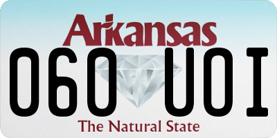 AR license plate 060UOI