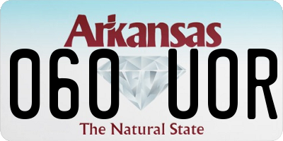 AR license plate 060UOR