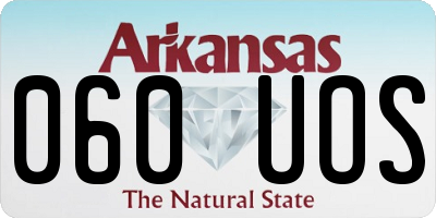 AR license plate 060UOS