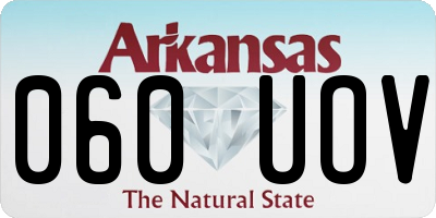 AR license plate 060UOV