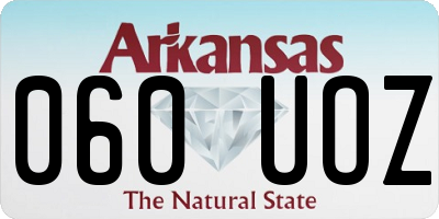 AR license plate 060UOZ