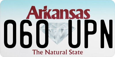 AR license plate 060UPN