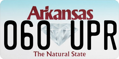 AR license plate 060UPR