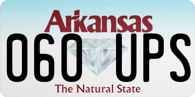 AR license plate 060UPS