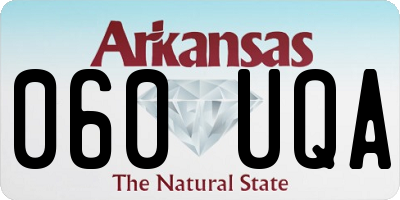 AR license plate 060UQA